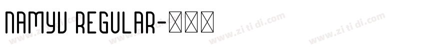 Namyv Regular字体转换